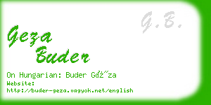 geza buder business card